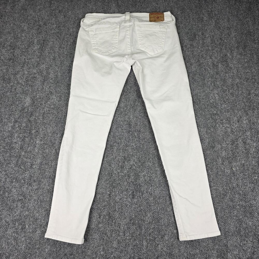 True Religion Jeans Womens 31 White Casey Low Rise Skinny Stretch Denim USA - Picture 3 of 16